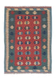 Kelim Teppich - Oriental 163 x 112 cm - dunkelrot