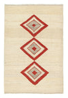 Gabbeh Persisch Teppich 125x186cm - Perserteppich Wollteppich - Rechteckig / Beige / 125 x 186 cm Rechteckig