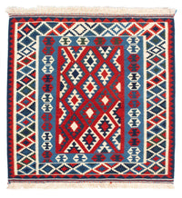 Kelim Teppich - Oriental 104 x 103 cm - dunkelrot