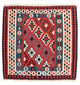 Kelim Teppich - Oriental 104 x 103 cm - dunkelrot
