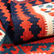 Kelim Teppich - Oriental 104 x 103 cm - dunkelrot