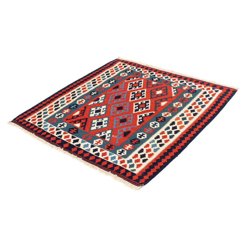 Kelim Teppich - Oriental 104 x 103 cm - dunkelrot