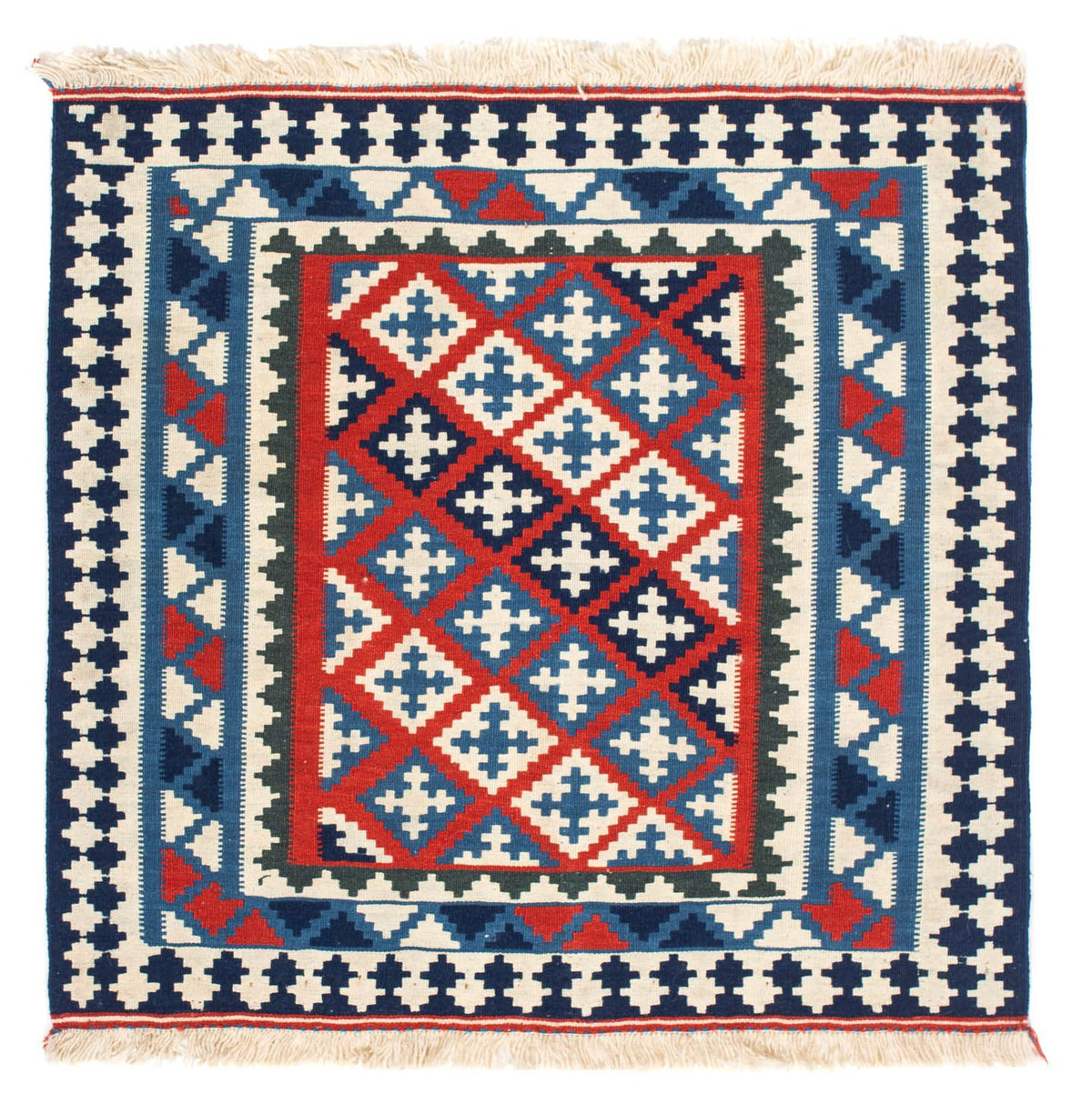 Kelim Teppich - Oriental 103 x 100 cm - dunkelblau