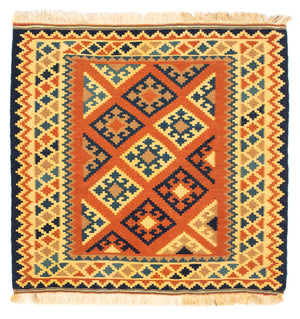 Kelim Teppich - Oriental 103 x 100 cm - rost