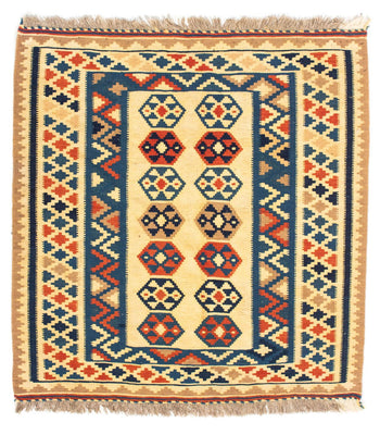 Kelim Teppich - Oriental 103 x 100 cm - beige