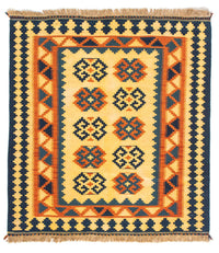 Kelim Teppich - Oriental 107 x 100 cm - hellbeige