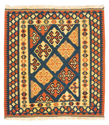 Kelim Teppich - Oriental 104 x 100 cm - dunkelblau