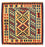 Kelim Teppich - Oriental 100 x 100 cm - blau