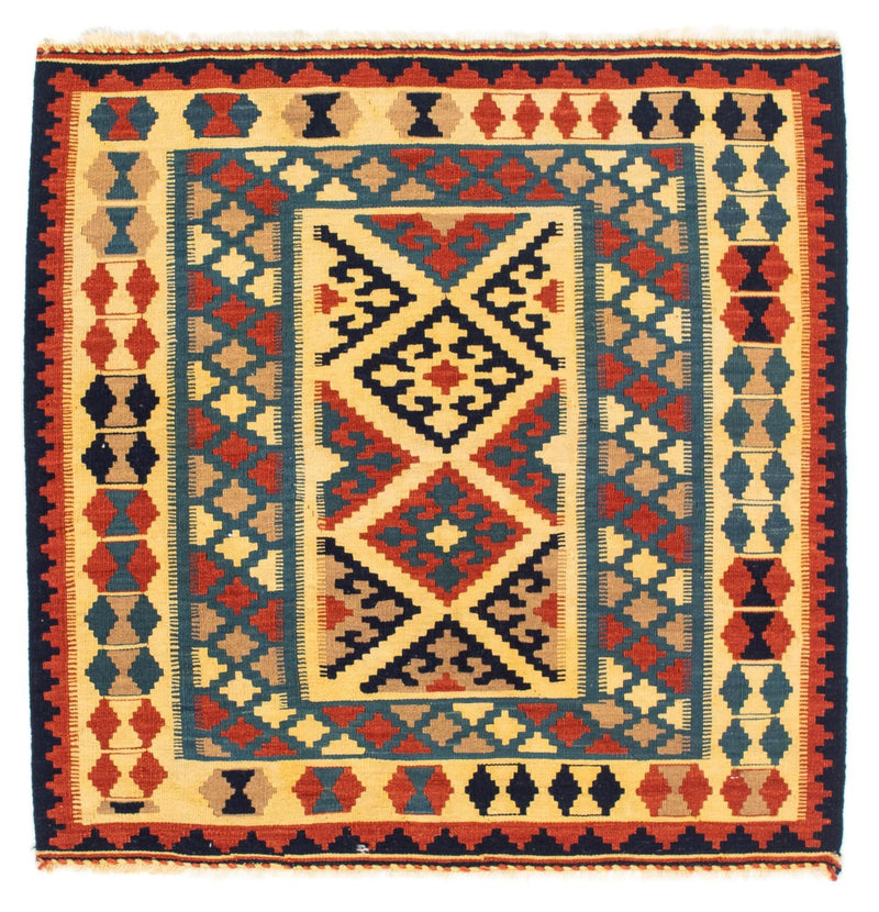 Kelim Teppich - Oriental 100 x 100 cm - blau