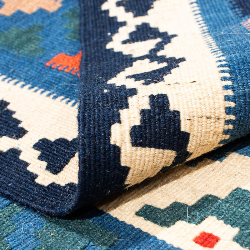 Kelim Teppich - Oriental 103 x 102 cm - hellblau