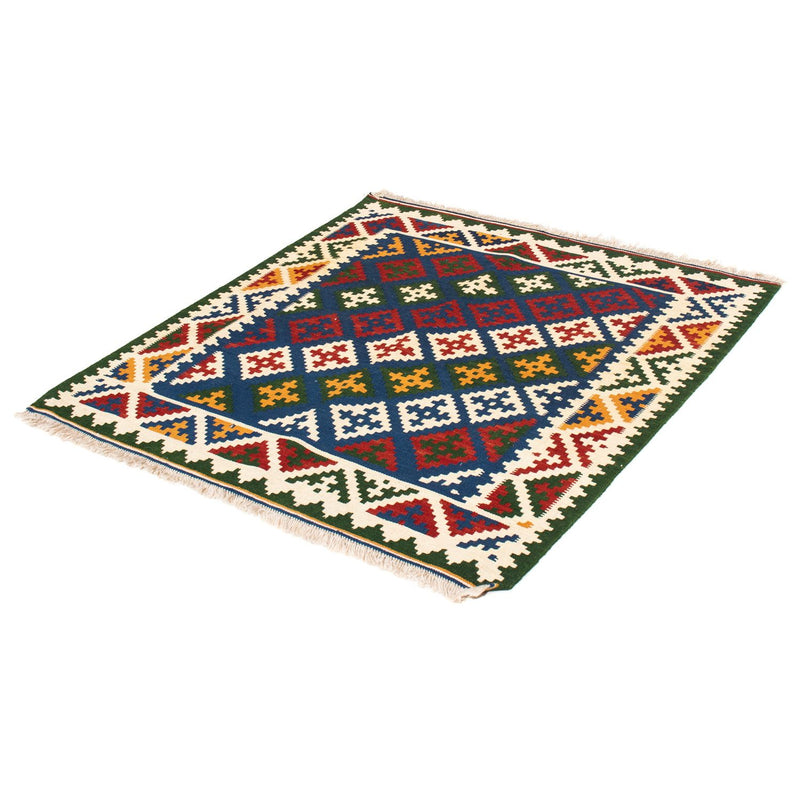 Kelim Teppich - Oriental 104 x 102 cm - dunkelblau