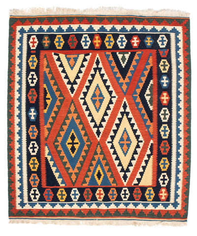 Kelim Teppich - Oriental 102 x 114 cm - rot