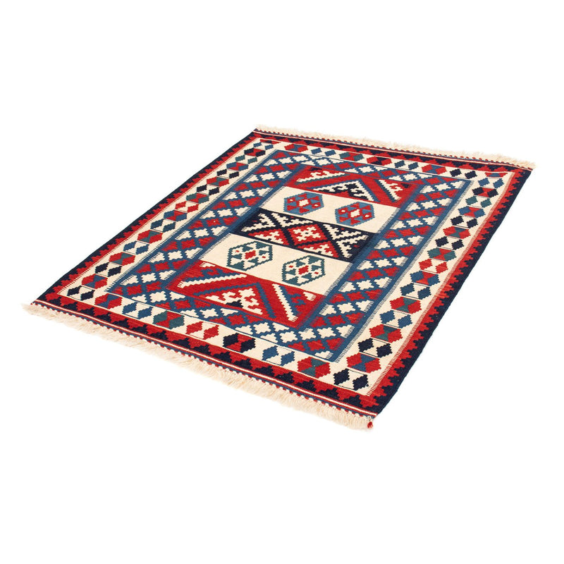 Kelim Teppich - Oriental 105 x 102 cm - dunkelblau