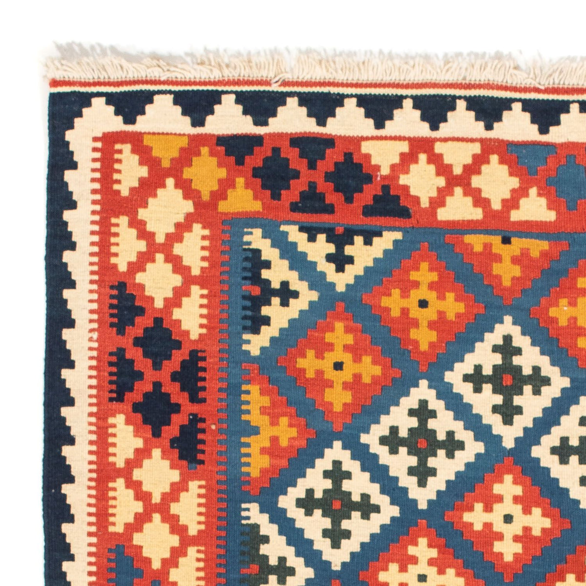 Kelim Teppich - Oriental 104 x 100 cm - dunkelblau