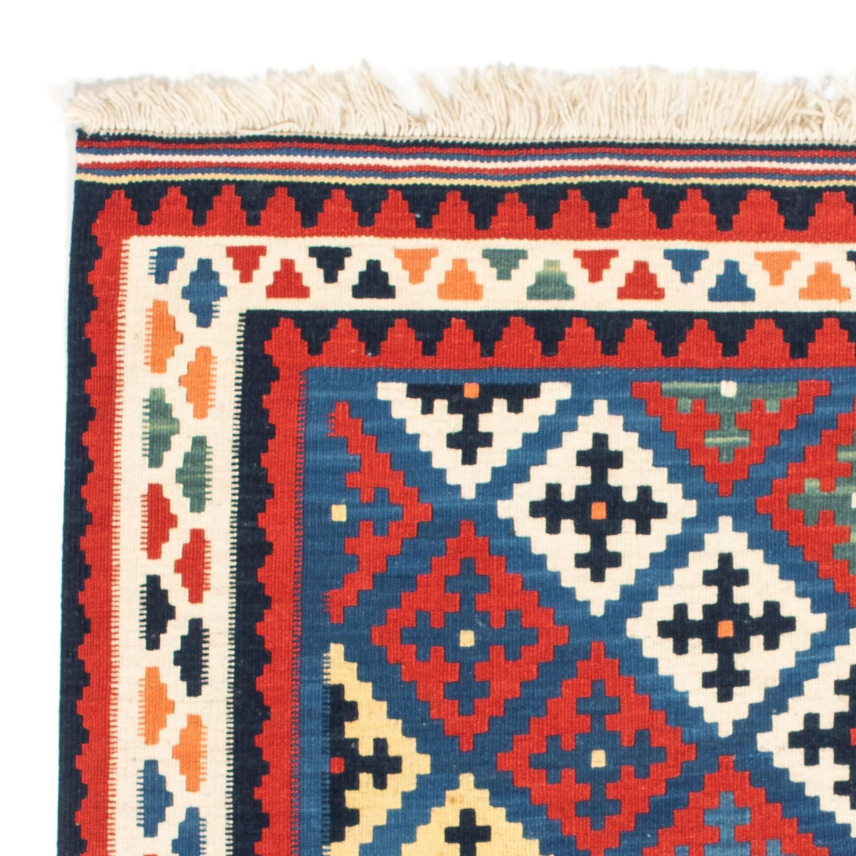 Kelim Teppich - Oriental 104 x 97 cm - blau