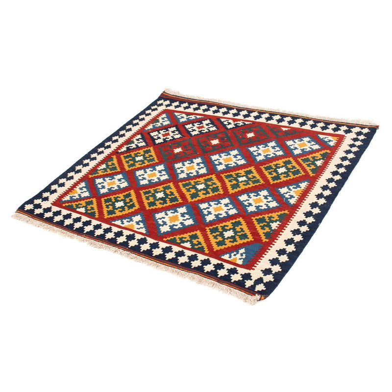 Kelim Teppich - Oriental 100 x 97 cm - dunkelrot