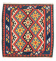 Kelim Teppich - Oriental 102 x 101 cm - rot