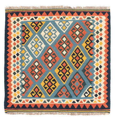 Kelim Teppich - Oriental 98 x 100 cm - hellblau