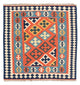 Kelim Teppich - Oriental 106 x 106 cm - orange