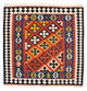 Kelim Teppich - Oriental 107 x 105 cm - rot