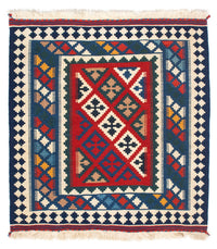 Kelim Teppich - Oriental 104 x 98 cm - blau – product image