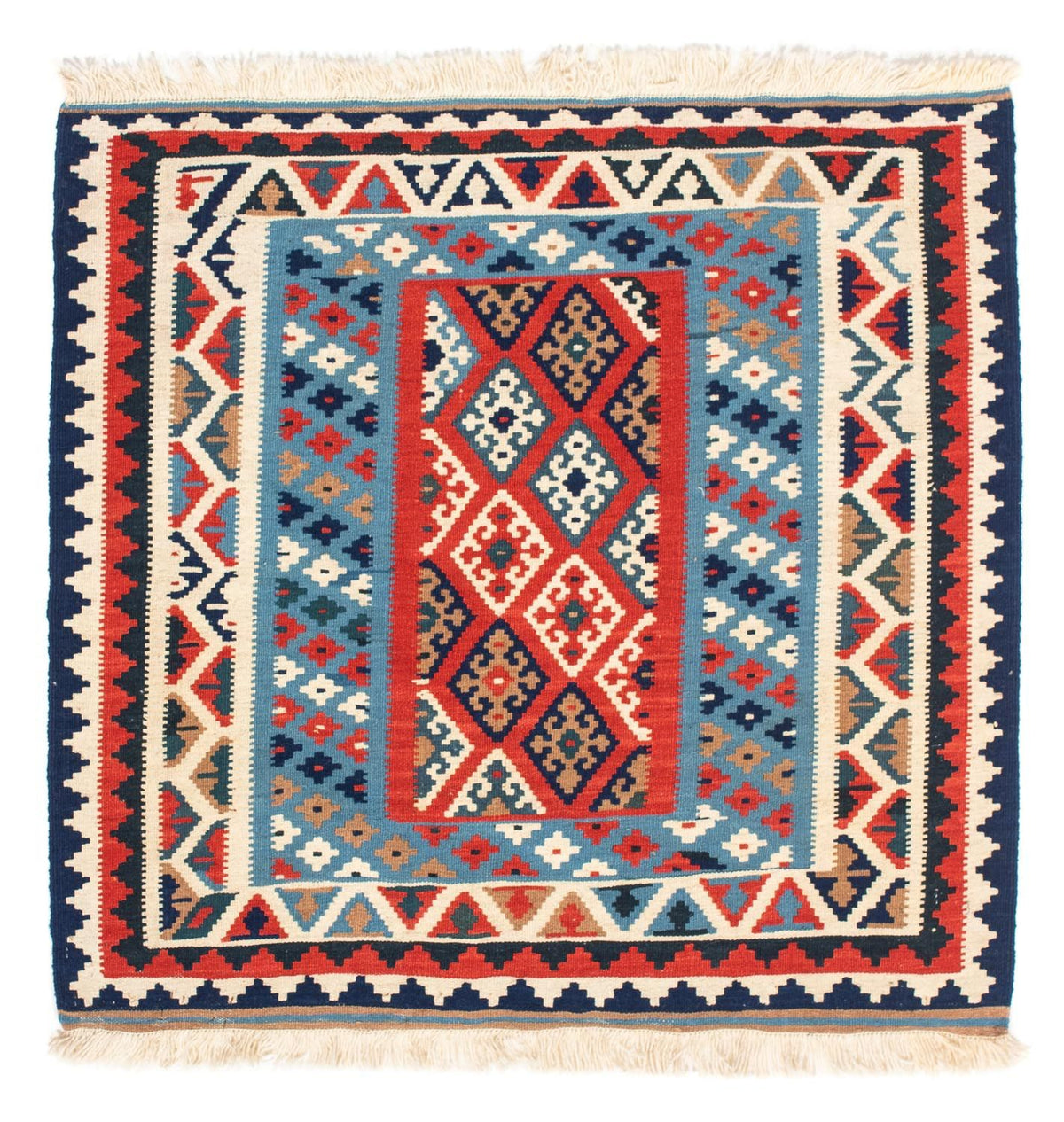 Kelim Teppich - Oriental 104 x 100 cm - mehrfarbig