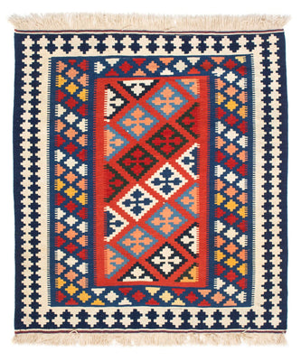 Kelim Teppich - Oriental 118 x 102 cm - blau