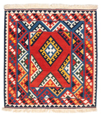 Kelim Teppich - Oriental 113 x 110 cm - rot