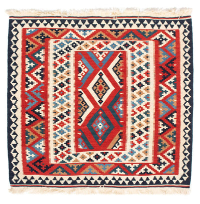 Kelim Teppich - Oriental 105 x 108 cm - rot