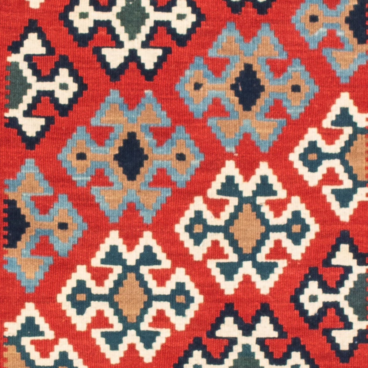 Kelim Teppich - Oriental 108 x 101 cm - rot