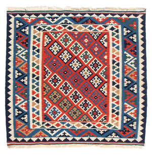 Kelim Teppich - Oriental 103 x 100 cm - mehrfarbig