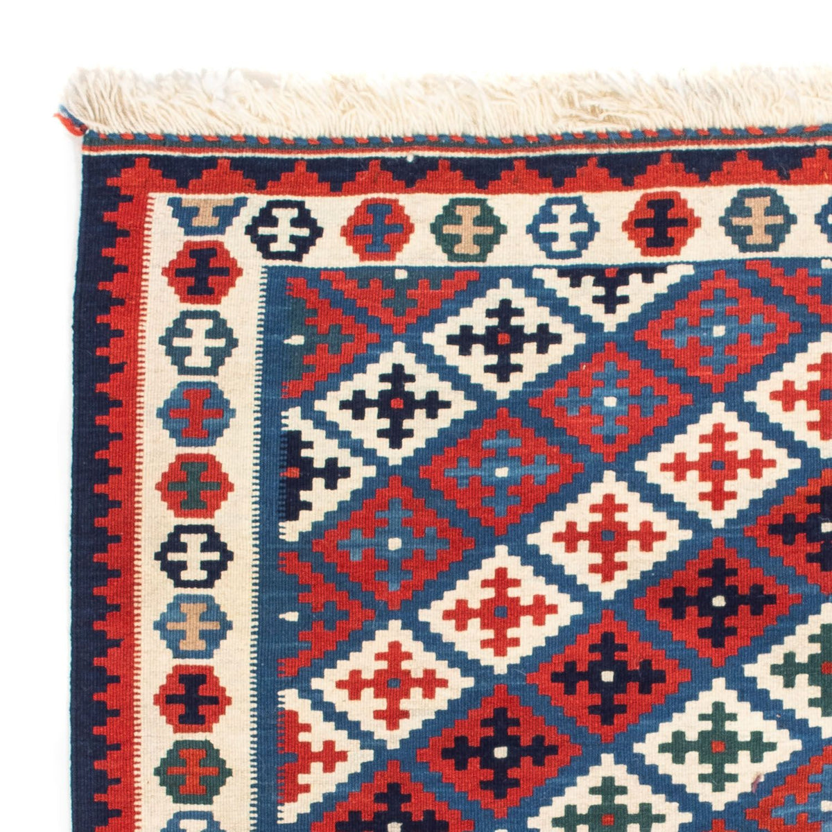 Kelim Teppich - Oriental 105 x 103 cm - blau