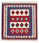 Kelim Teppich - Oriental 106 x 103 cm - blau