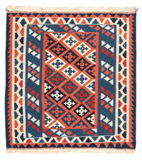 Kelim Teppich - Oriental 100 x 96 cm - blau
