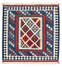 Kelim Teppich - Oriental 104 x 103 cm - blau