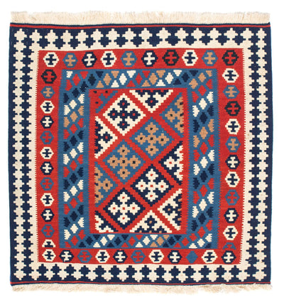 Kelim Teppich - Oriental 101 x 103 cm - rot