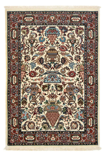 Ghom Teppich 102x154cm - Perserteppich - beige