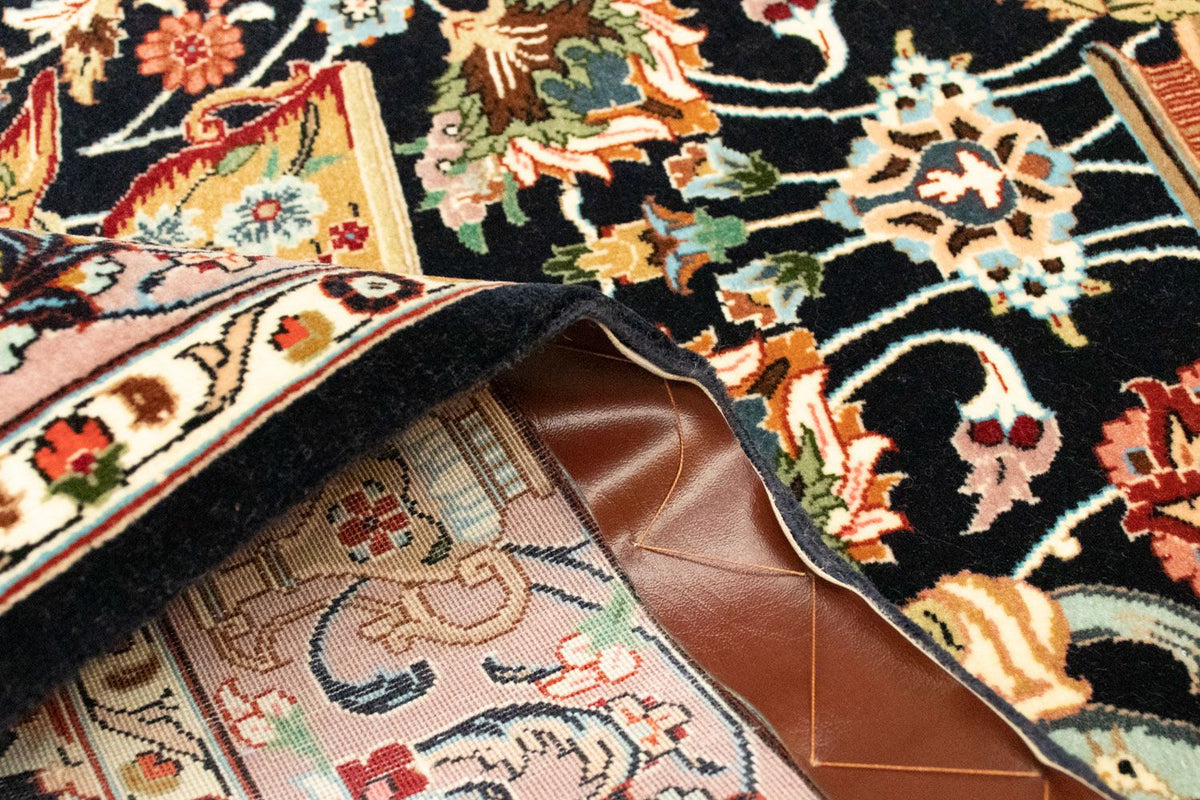 Perserteppich - Ghom 157 x 102 cm - schwarz