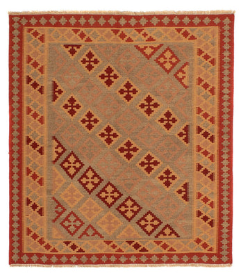 Kelim Teppich - Oriental 165 x 161 cm - dunkelrot