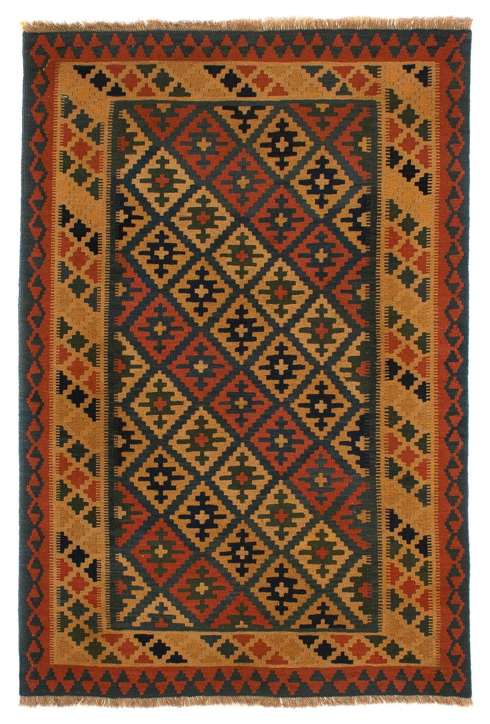 Kelim Teppich - Oriental 203 x 158 cm - mehrfarbig