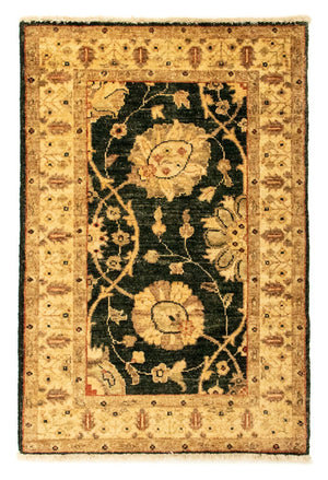 Ziegler Teppich 85 x 58 cm - schwarz