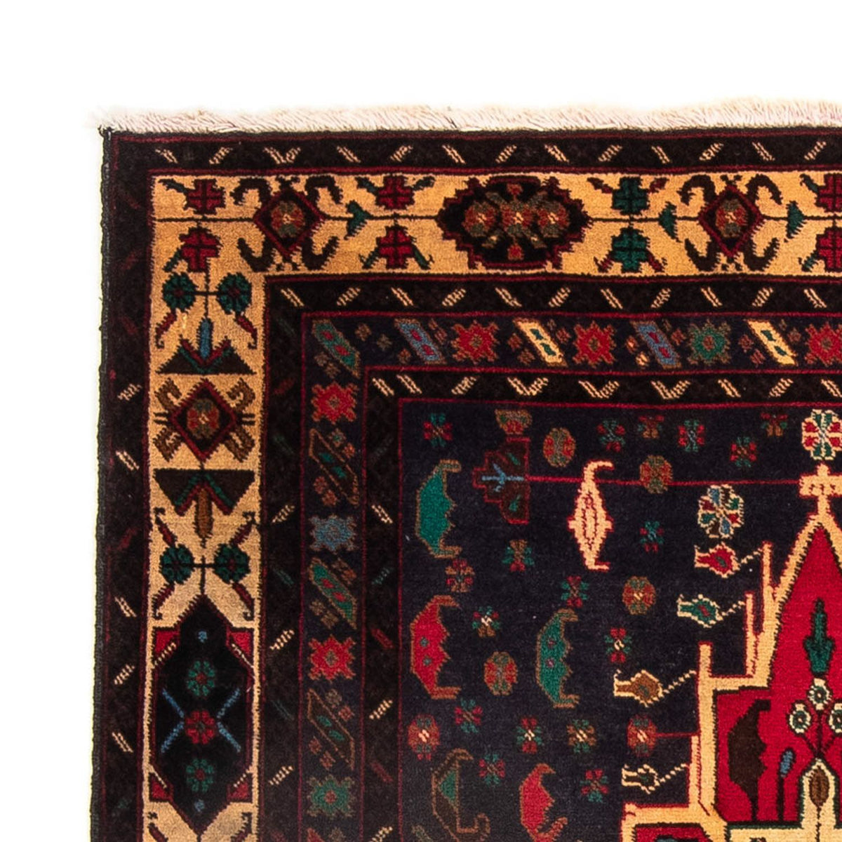 Belutsch Teppich 180 x 115 cm - dunkelblau