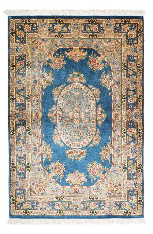 Perserteppich - Ghom 121 x 80 cm - dunkelblau