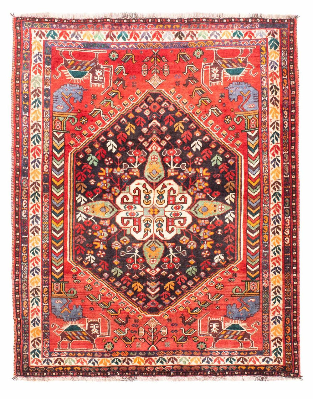 Perserteppich - Nomadic 153 x 120 cm - rot