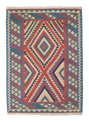 Kelim Teppich - Oriental 155 x 117 cm - blau