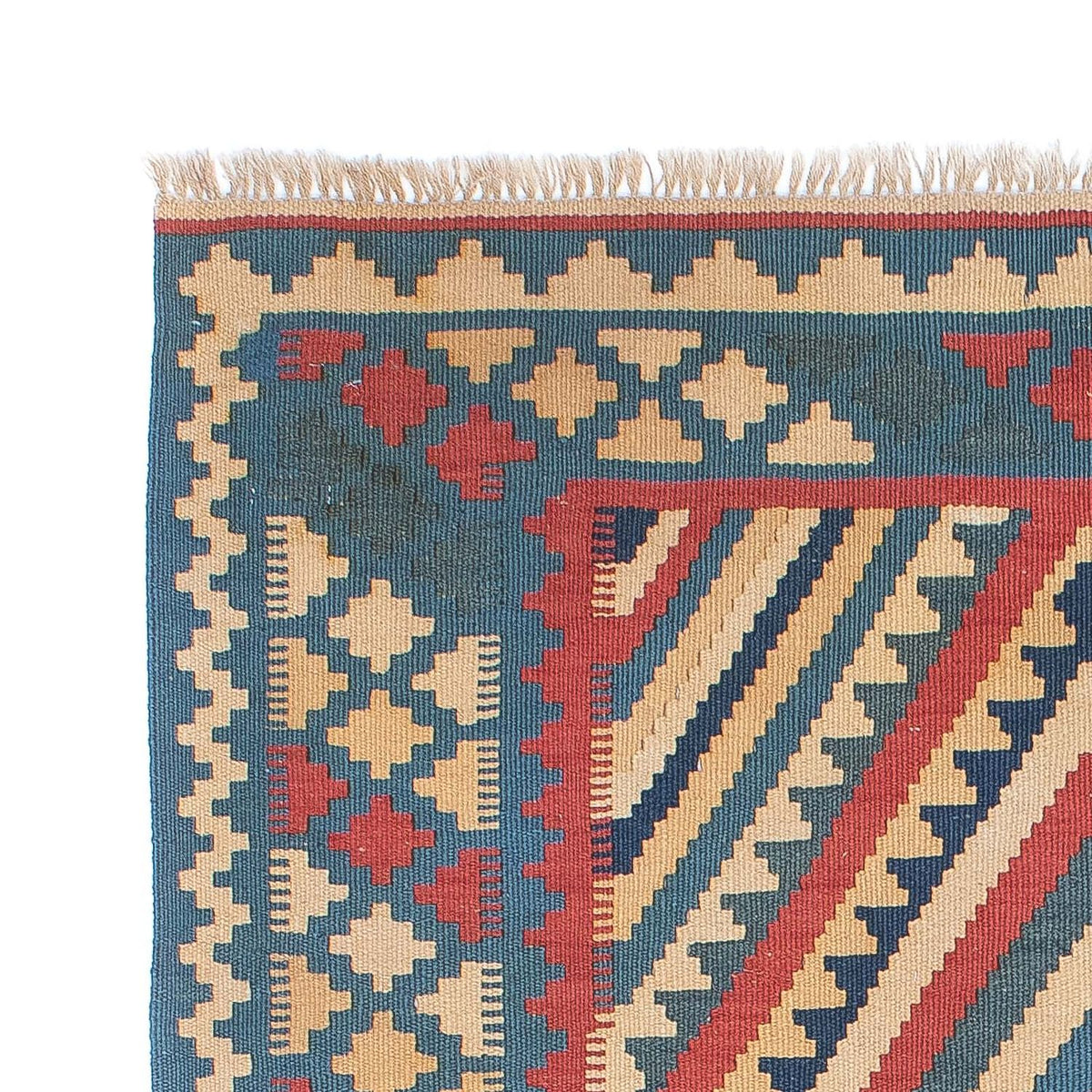 Kelim Teppich - Oriental 155 x 117 cm - blau