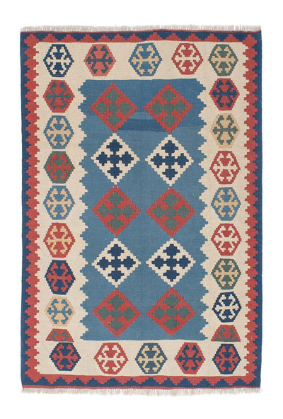 Kelim Teppich - Oriental 115 x 168 cm - blau
