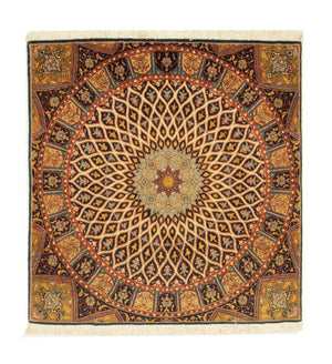 Perserteppich - Täbriz - Royal 100 x 100 cm Quadratischer Teppich