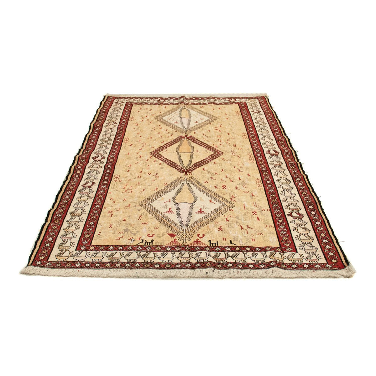 Kelim Teppich - Oriental 187 x 126 cm - beige
