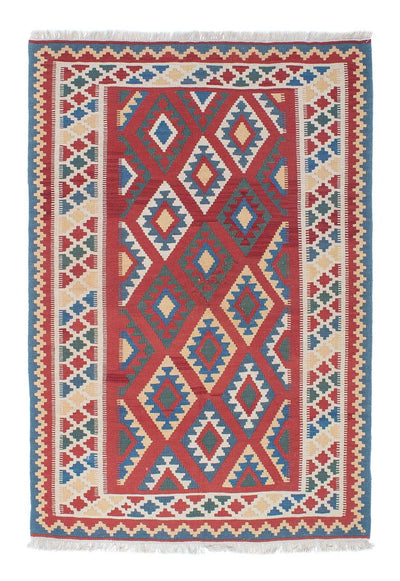 Kelim Teppich - Oriental 125 x 186 cm - dunkelrot
